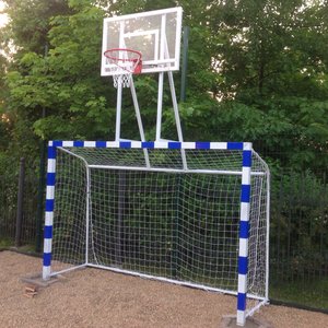Ворота для мініфутболу та гандболу з баскетбольним щитом