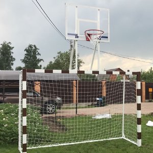 Ворота для мини футбола и гандбола с баскетбольным щитом