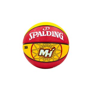 Мяч баскетбольный резиновый №7 Spalding NBA Team Heat 83161Z